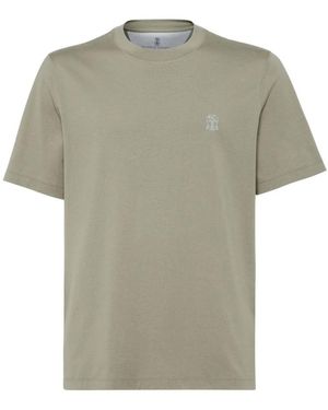 Brunello Cucinelli T-Shirts - Green