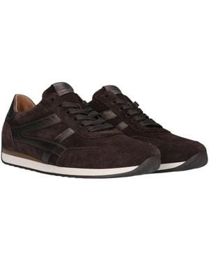 Gabor Schoenen ,Bruin ,Linnen 6032 Sneaker - Zwart
