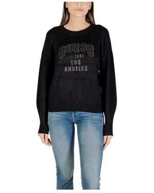 Guess Round-Neck Knitwear - Black