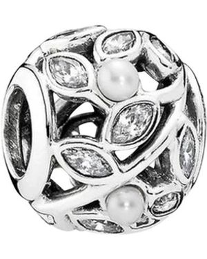 PANDORA Luminous Leaves Charm - Weiß