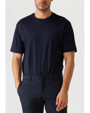 DESOTO Tops ,Blauw ,Katoen Luxury Two Ply T-Shirt 1/2