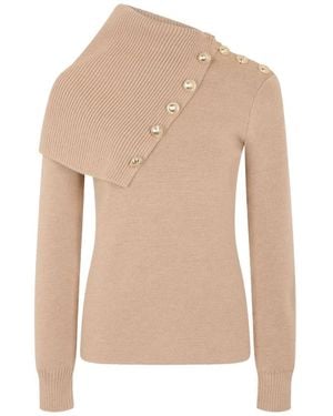 Rabanne Round-Neck Knitwear - Natural