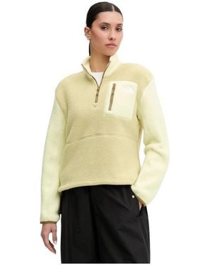 The North Face Yumiori 1/4 Zip Fleece Pullover - Naturel