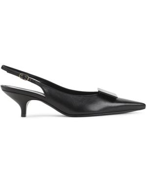 Celine Signature Slingback - Schwarz