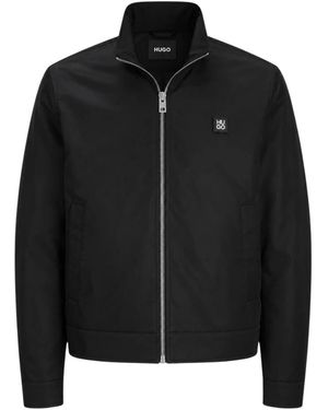BOSS Mock Neck Jacket - Zwart