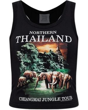 Vetements Sleeveless Tops - Noir