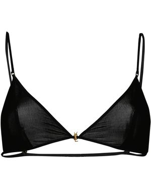Saint Laurent Ondergoed ,Zwart ,Zwarte Driehoek Bh Lente-Zomer 2025 Collectie