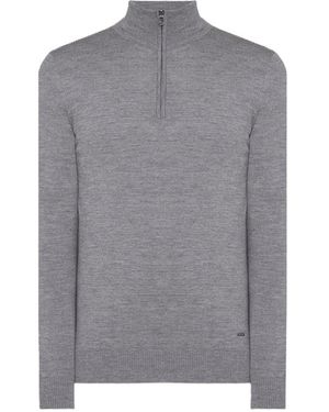 Joop! Wool Zip Turtleneck - Grau