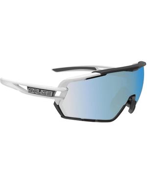 Salice Schwarze & Weiße Cat Sonnenbrille - Blau