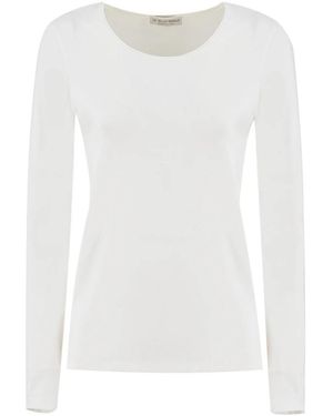 Le Tricot Perugia Long Sleeve Tops - Wit
