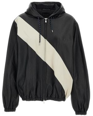 Wales Bonner Leren Jack Met Capuchon - Zwart