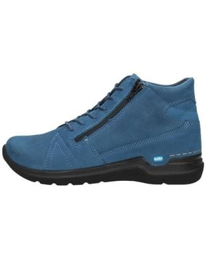 Wolky Why Schnürstiefel - Blau