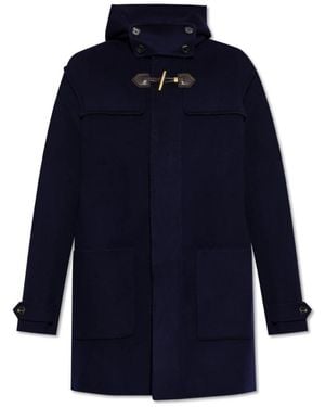 Moschino Single-Breasted Coats - Blue