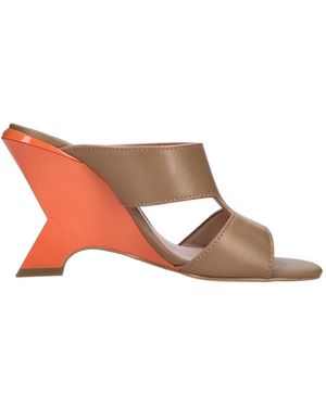 Pinko Heeled Mules - Marron