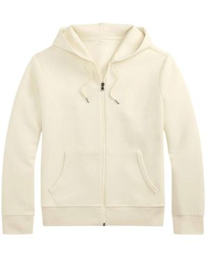 Ralph Lauren Double-Knit Full-Zip Hoodie - Wit
