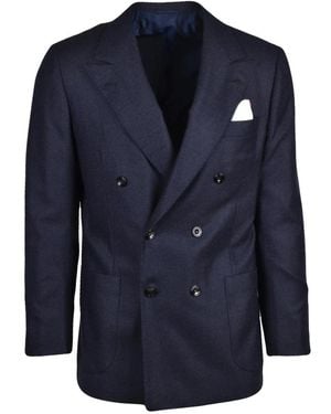 Kiton Zweireihige Jacke - Blau