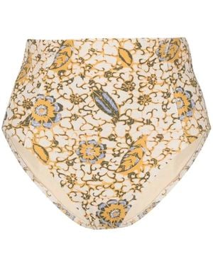 Ulla Johnson Citrus High Waist Bikini Bottoms - Metallic