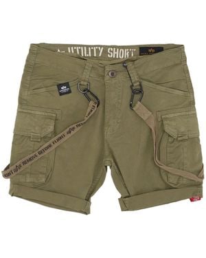 Alpha Industries Casual Shorts - Green