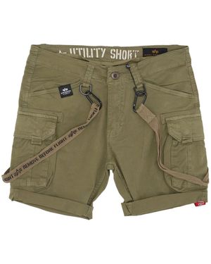 Alpha Industries Utility Cargo Shorts - Grün