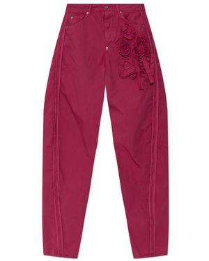 DSquared² Flower-Appliké Hose - Rot