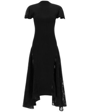 Lanvin Godet Flare Kleid - Schwarz