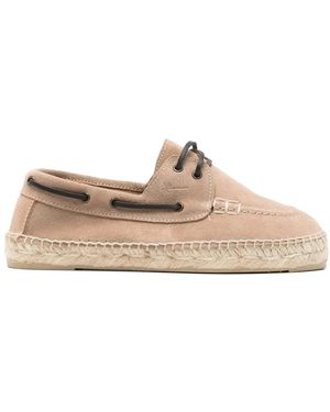 Manebí Schoenen ,Leer Hamptons Boat-Schoenen Espadrilles - Naturel