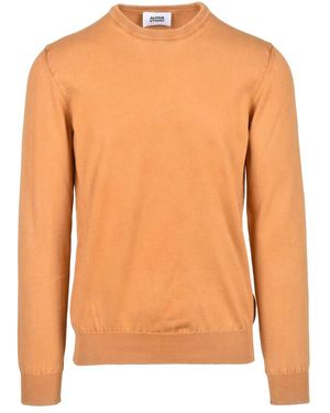 Alpha Studio Round-Neck Knitwear - Orange