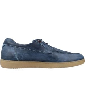 Cetti Leren Veterschoenen - Blauw
