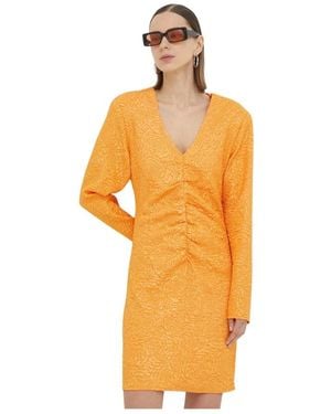 Gestuz Kleedjes ,Oranje ,Leer Maisie Jurk