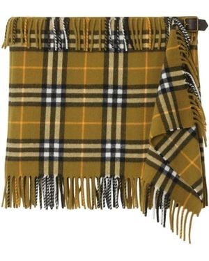 Burberry Gonna Con Fibbia Decorativa - Metallic