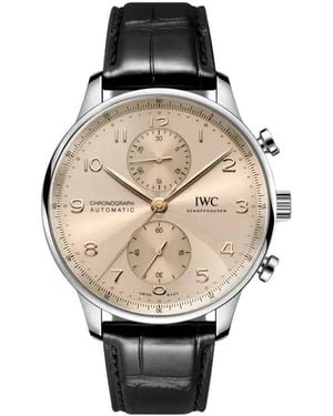 IWC Schaffhausen Accessoires ,Leer Portugieser Chronograph - Metallic