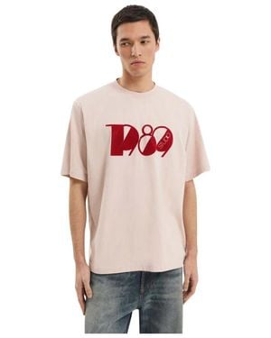 1989 STUDIO Rosa T-Shirt Kurzarm Rundhals - Rot