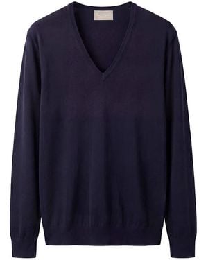 Drumohr V-Neck Strickware - Blau