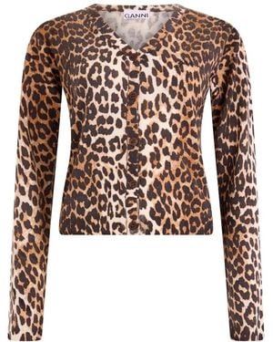 Ganni Cardigans - Brown