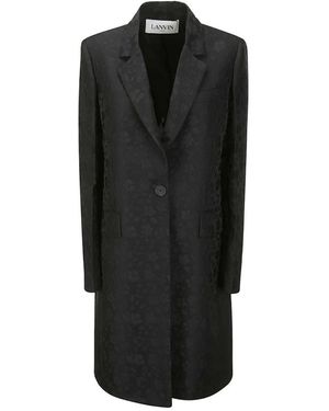 Lanvin Single-Breasted Coats - Zwart