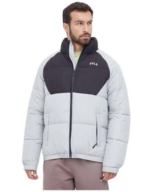Fila Jassen ,Grijs ,Leer Tarsus Puffer Jacket - Blauw