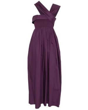 Tela Kleedjes ,Paars ,Katoen Smocked Dress