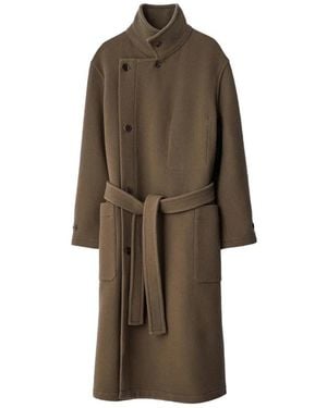 Lemaire Belted Coats - Brown