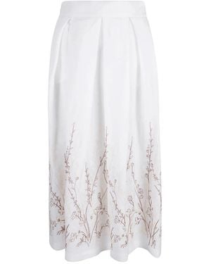 Eleventy Midi Skirts - White