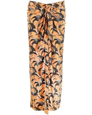 Rabanne Rokken ,Veelkleurig ,Lange Jersey Rok - Metallic