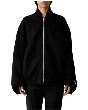 Sportmax Pure Wool Double Bomber - Zwart
