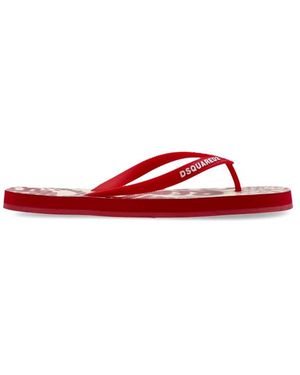 DSquared² Logo Slippers - Rood