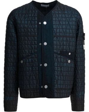 Stone Island Nylon Reps-Tc Corrosion Treatment Jacket - Blau
