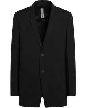 Rick Owens Enkelrijige Wollen Blazer - Zwart