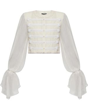 Balmain Tweed Jackets - Blanc