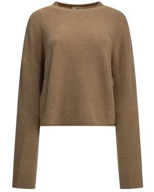 Autry Round-Neck Knitwear - Marrón