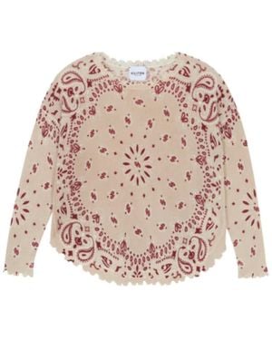 Kujten Bandana Print Knit - Roze