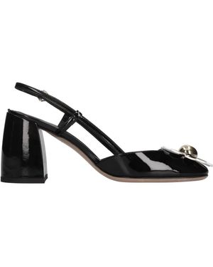A. BOCCA Slingback Pump Van Lakleer - Zwart
