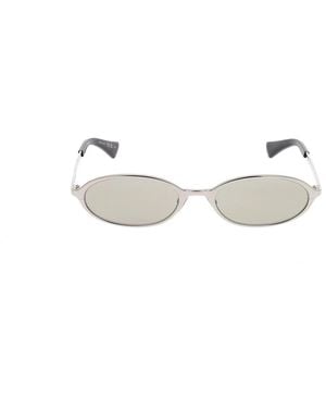 Saint Laurent Accessoires ,Grijs ,Zonnebril - Metallic