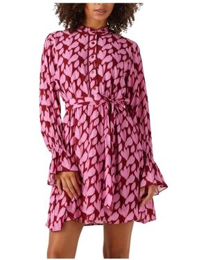 Ydence Rosa Mini Kleid Für Herbst/Winter - Rot